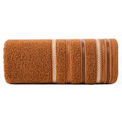 LIVIA ręcznik do rąk z bordiurą w paski Eurofirany - 30 x 50 cm - ceglasty 2