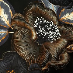 Komplet pościeli PEONIA 2 czarna z motywem kwiatowym z makosatyny bawełnianej Limited Collection Eurofirany - 160 x 200 cm - czarny 4