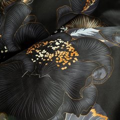 Komplet pościeli PEONIA 2 czarna z motywem kwiatowym z makosatyny bawełnianej Limited Collection Eurofirany - 160 x 200 cm - czarny 6