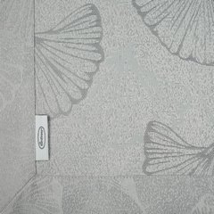 Bieżnik plamoodporny srebrny DORIS z żakardowym wzorem liści gingko 40x140 cm Eurofirany - 40 x 140 cm - szary 4