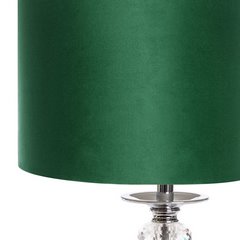 ALYSA ZIELONA LAMPA STOŁOWA NA KRYSZTAŁOWEJ PODSTAWIE Z WELWETOWYM ABAŻUREM 30x30x52EUROFIRANY - 30 x 30 x 52 cm - zielony 2