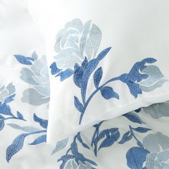 Komplet pościeli HAFT 3 biały haftowany w kwiaty z satyny bawełnianej Eurofirany Premium - 160 x 200 cm - biały 6