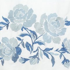 Komplet pościeli HAFT 3 biały haftowany w kwiaty z satyny bawełnianej Eurofirany Premium - 220 x 200 cm - biały 4