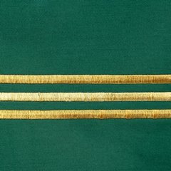 Komplet pościeli HAFT 4 zielony haftowany w złote paski z satyny bawełnianej Eurofirany Premium - 160 x 200 cm - zielony 4