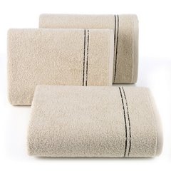 REGINA ręcznik do rąk zdobiony cienkim paseczkami Eurofirany - 30 x 50 cm - beżowy 1