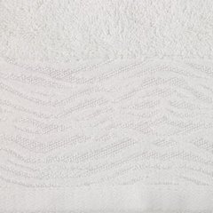 Ręcznik DAFNE z żakardową bordiurą z motywem zebry Eurofirany - 50 x 90 cm - kremowy 3
