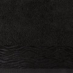 Ręcznik DAFNE z żakardową bordiurą z motywem zebry Eurofirany - 50 x 90 cm - czarny 3