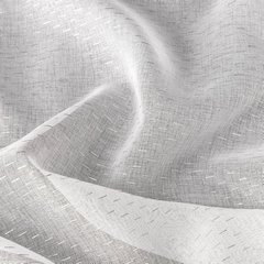 Loara biała firana z etaminy ze srebrnym wzorem na taśmie 300x150 cm Eurofirany - 300 x 150 cm - biały 4