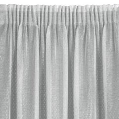 Firana LOARA ze srebrnym wzorem z etaminy Eurofirany - 140 x 270 cm - biały 5