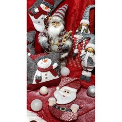 Siedząca świąteczna laleczka z warkoczami DOLL  15x10x60 cm  Eurofirany - 15 x 10 x 62 cm - biały 3