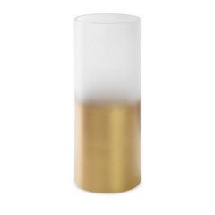 Świecznik dekoracyjny BLANCA 7 biało-złoty szklany o klasycznym kształcie Limited Collection Eurofirany - ∅ 15 x 40 cm - biały 1