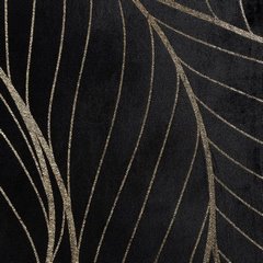 Koc czarny LOTOS ze złotym wzorem botanicznym Eurofirany - 150 x 200 cm - czarny 4