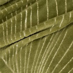 Koc oliwkowy BLANCA ze złotym wzorem roślinnym Eurofirany - 150 x 200 cm - oliwkowy 5
