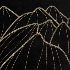 Koc czarny LOTOS ze złotym wzorem kwiatowym 150x200 cm EUROFIRANY - 150 x 200 cm - czarny 4