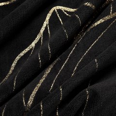 Koc czarny LOTOS ze złotym wzorem kwiatowym 150x200 cm EUROFIRANY - 150 x 200 cm - czarny 5