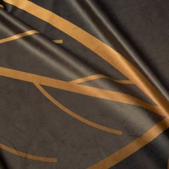 Zasłona ALISMA 2 z welwetu ze złotym wzorem Limited Collection Eurofirany - 140 x 250 cm - brązowy 4