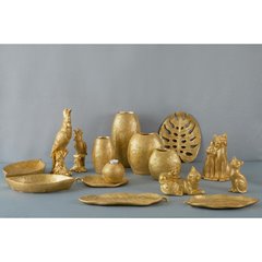 Liść monstery patera dekoracyjna złota EUROFIRANY - 27 x 22 x 2 cm - złoty 3