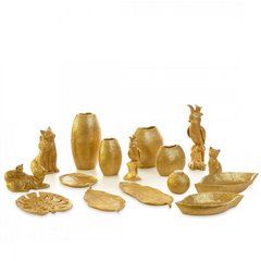 Liść monstery patera dekoracyjna złota EUROFIRANY - 27 x 22 x 2 cm - złoty 2