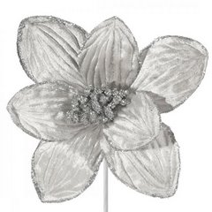 Szampański kwiat z brokatowym wykończeniem na choinkę 20 cm Eurofirany - 20 cm - szampański 1