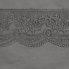 Komplet pościeli LANA z bawełny renforce zdobiona elegancką koronką Premium Eurofirany - 220 x 200 cm - ciemnoszary 4
