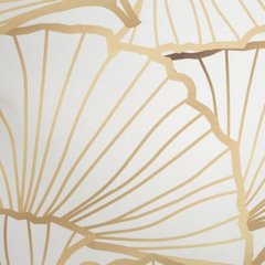 Zasłona LUNA 3 z matowego welwetu ze wzorem beżowych liści Limited Collection Eurofirany - 140 x 250 cm - biały 2