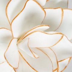 Sztuczny kwiat biały FLORE 683 ze złotymi brzegami wykonany z pianki foamiran 60 cm Eurofirany - ∅ 27 x 60 cm - biały 2