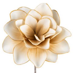 Sztuczny kwiat beżowy FLORE 683 ze złotymi brzegami wykonany z pianki foamiran 60 cm Eurofirany - ∅ 27 x 60 cm - beżowy 1