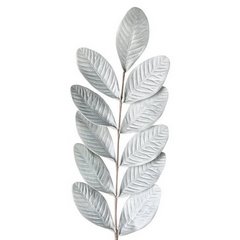 Liść dekoracyjny ze srebrnymi listkami  Eurofirany - 100 cm - srebrny 1
