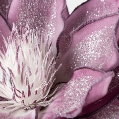 Fioletowy sztuczny kwiat do bukietów duży z drobnym brokatem 80 cm Eurofirany - ∅ 40 x 80 cm - fioletowy 2