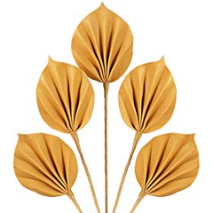 Ozdobna gałązka dekoracyjna złote liście z pianki 76 cm Eurofirany - 76 cm - złoty 1