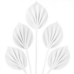 Sztuczna gałązka dekoracyjna białe liście Eurofirany - 76 cm - biały 1