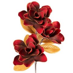 Kwiat sztuczny dekoracyjny z pianki foamiran czerwony Eurofirany - ∅ 25 x 80 cm - czerwony 1