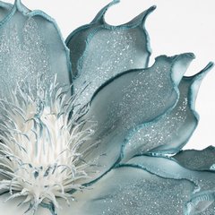 Niebieski sztuczny kwiat do bukietów duży z drobnym brokatem 80 cm Eurofirany - ∅ 40 x 80 cm - niebieski 2