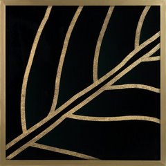 Obraz ciemnozielony LILI 3 drukowany z motywem roślinnym Limited Collection Eurofirany - 53 x 53 cm - czarny 1