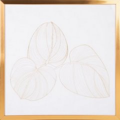 BLANCA 5 drukowany obraz z motywem liści lilii wodnej 53x53 cm LIMITED COLLECTION Eurofirany - 53 x 53 cm - biały 1