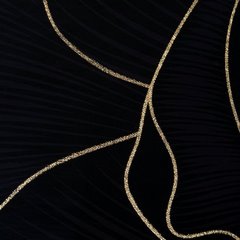 Obraz czarny PEONIA 1 ze złotym błyszczącym nadrukiem w złotej ramie Limited Collection Eurofirany - 53 x 73 cm - czarny 2