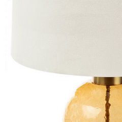 LUNA 5 biała lampa stojąca z welwetowym abażurem i szklaną podstawą 40x69 cm LIMITED COLLECTION Eurofirany - ∅ 40 x 69 cm - biały 2