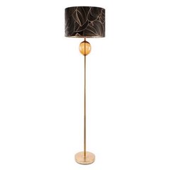 Lampa stojąca czarna VICTORIA 1 z welwetowym abażurem z motywem botanicznym Limited Collection Eurofirany - ∅ 46 x 165 cm - czarny 1