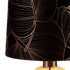 Lampa stołowa czarna VICTORIA 1 z welwetowym abażurem i szklaną podstawą Limited Collection Eurofirany - ∅ 40 x 69 cm - czarny 2