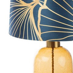 Lampa stołowa granatowo-złota MUSA 3 z welwetowym abażurem i szklaną podstawą Limited Collection Eurofirany - ∅ 40 x 69 cm - granatowy 2