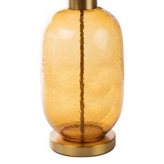 Lampa stołowa granatowo-złota MUSA 3 z welwetowym abażurem i szklaną podstawą Limited Collection Eurofirany - ∅ 40 x 69 cm - granatowy 3