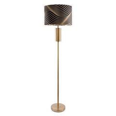 Lampa stojąca czarno-złota VICTORIA 3 z welwetowym abażurem z motywem geometrycznym Limited Collection Eurofirany - ∅ 43 x 157 cm - czarny 1