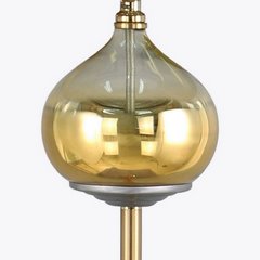 Lampa stojąca turkusowo- złota LOTOS 2  z welwetowym abażurem i złotą podstawą Limited Collection Eurofirany - ∅ 43 x 157 cm - turkusowy 3