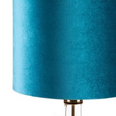 Lampa stołowa turkusowo-złota LOTOS 9 z welwetowym abażurem i szklaną podstawą Limited Collection Eurofirany - ∅ 32 x 61 cm - turkusowy 2