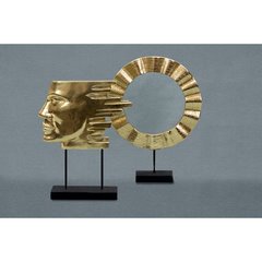Figurka dekoracyjna KALI złota obręcz w nowoczesnym stylu Eurofirany - 30 x 7 x 40 cm - złoty 3