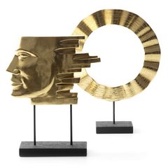 Figurka dekoracyjna KALI złota obręcz w nowoczesnym stylu Eurofirany - 30 x 7 x 40 cm - złoty 2