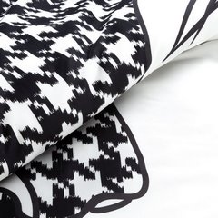 Komplet pościeli PREMIUM biało-czarny z graficznym wzorem z makosatyny bawełnianej Eurofirany Premium - 160 x 200 cm - biały 4