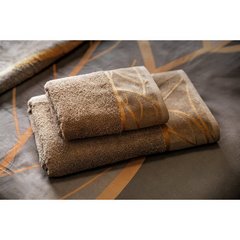 Ręcznik ALISMA 2 z żakardową bordiurą Limited Collection Eurofirany - 50 x 90 cm - brązowy 6