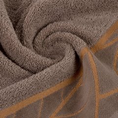 Ręcznik ALISMA 2 z żakardową bordiurą Limited Collection Eurofirany - 50 x 90 cm - brązowy 4