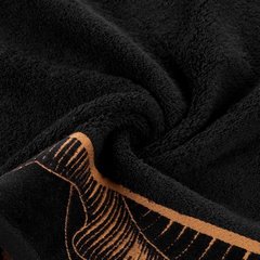 Ręcznik PEONIA 1 z żakardową bordiurą Limited Collection Eurofirany - 50 x 90 cm - czarny 4